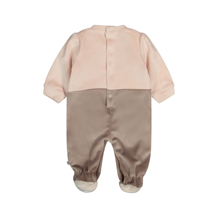 Tutina rosa e beige