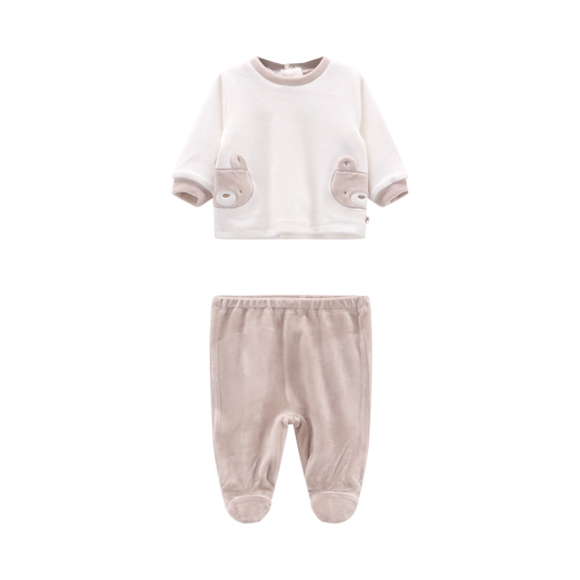 Tutina spezzata beige