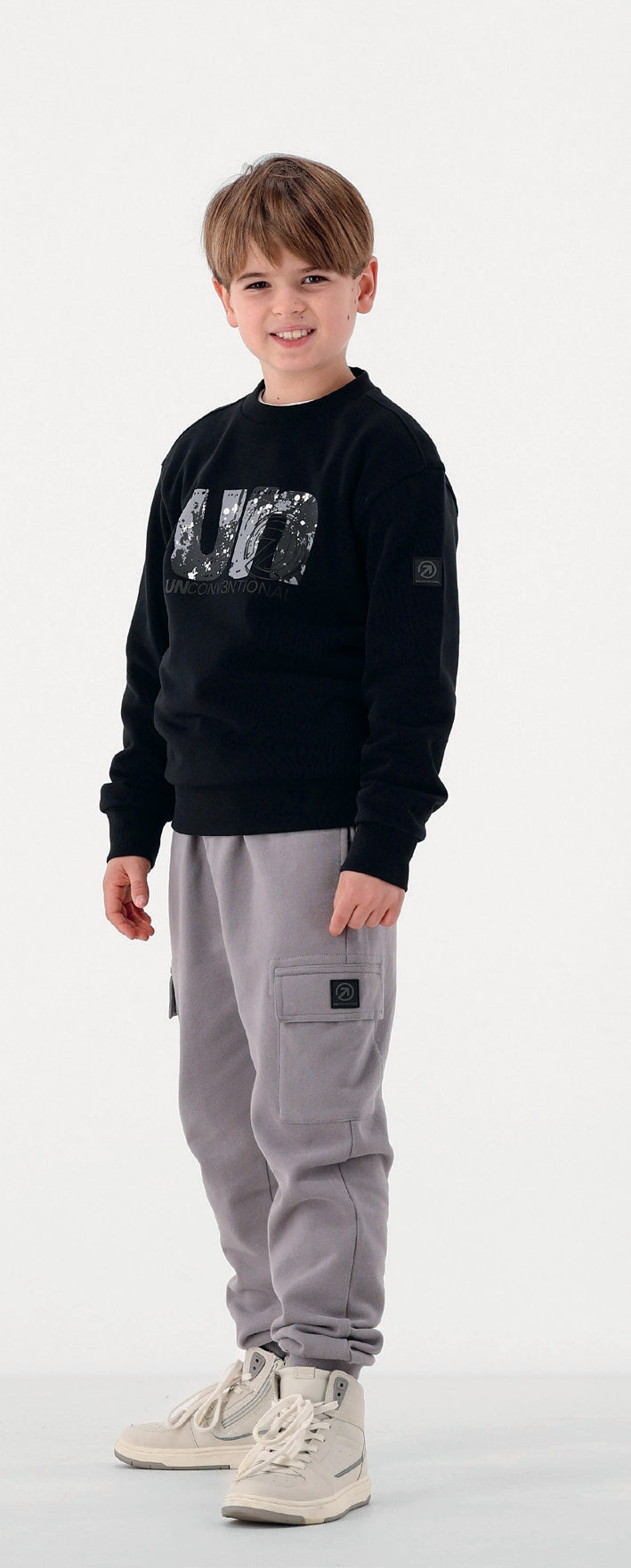 Felpa girocollo nera