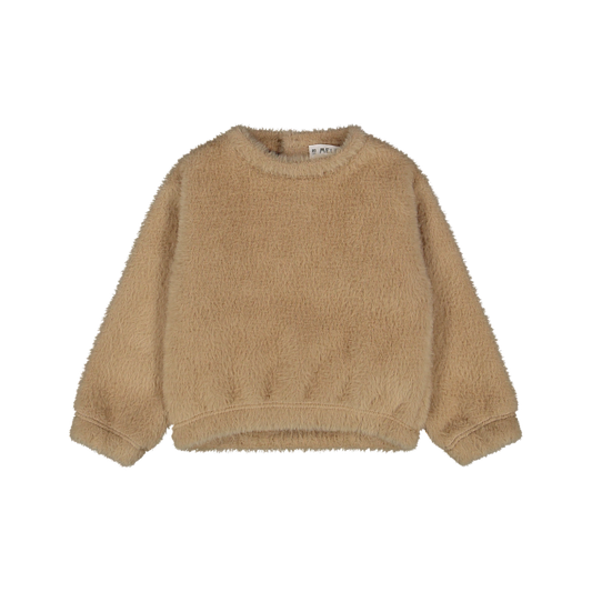Maglione pelliccetta beige
