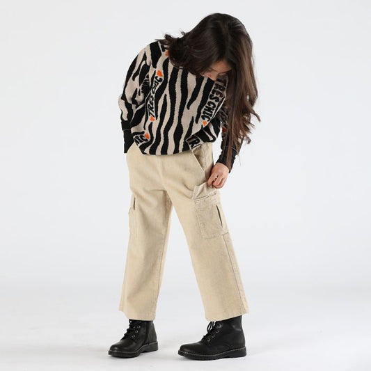 Pantaloni velluto beige