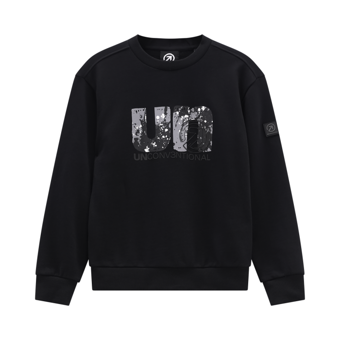 Felpa girocollo nera