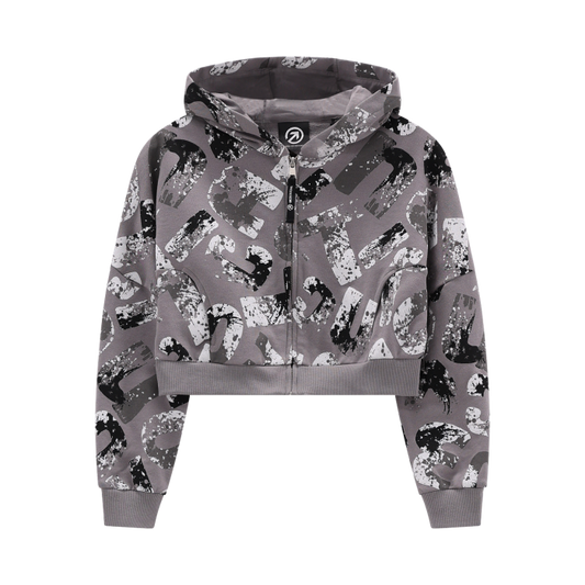 Felpa cropped stampa