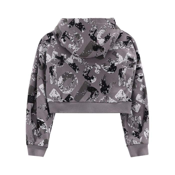 Felpa cropped stampa