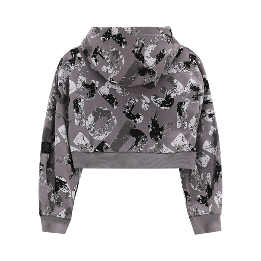 Felpa cropped stampa