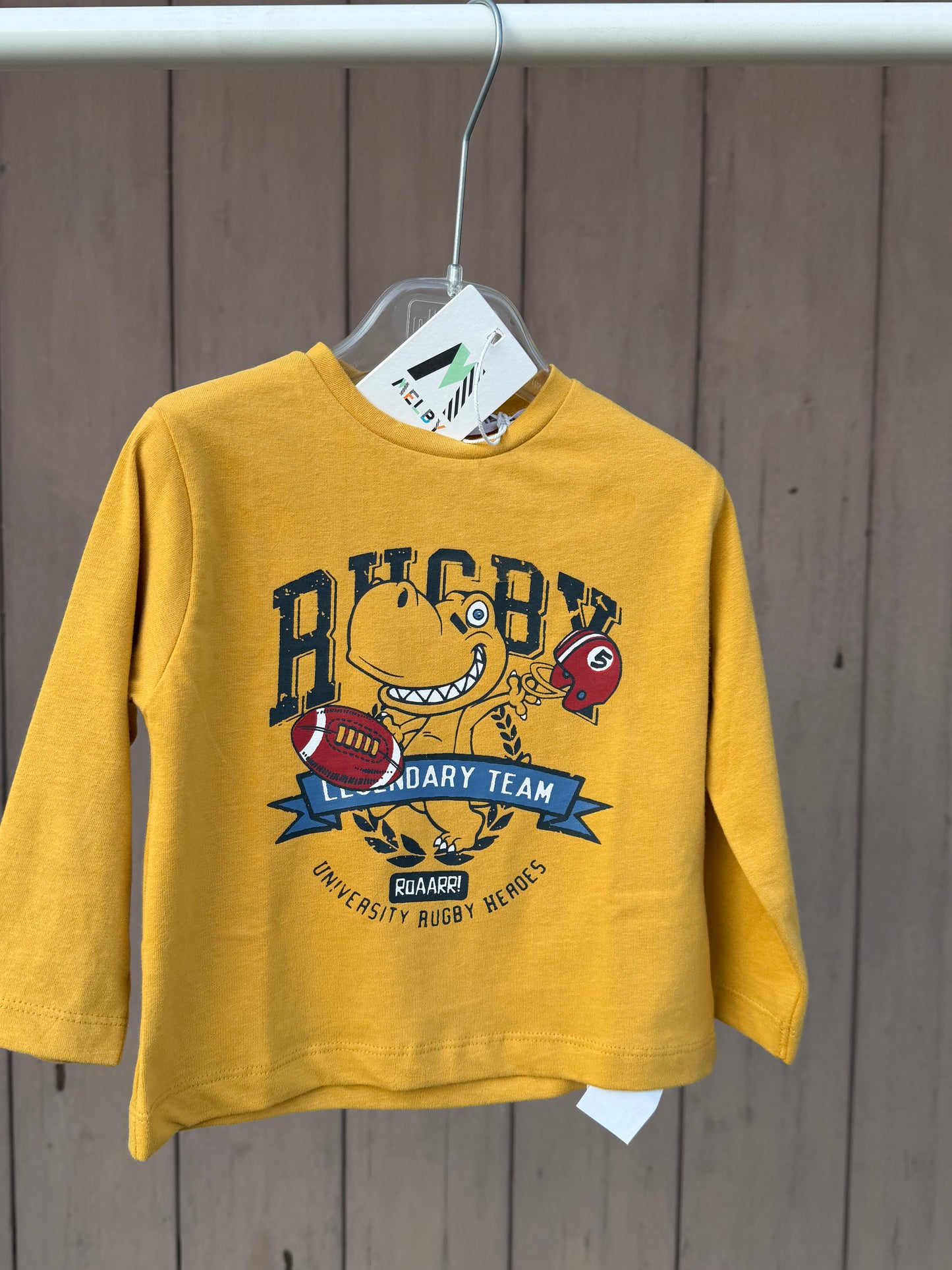 T-shirt gialla rugby