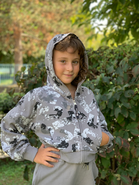 Felpa cropped stampa